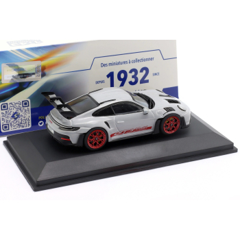 Porsche 911 (992) GT3 RS 2023 Ice Grey metallic/Red - skala 1:43 - Solido